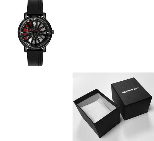 Sunda new fashion trend: hollow quartz watch, 3D Original & Authentic car wheel watches.