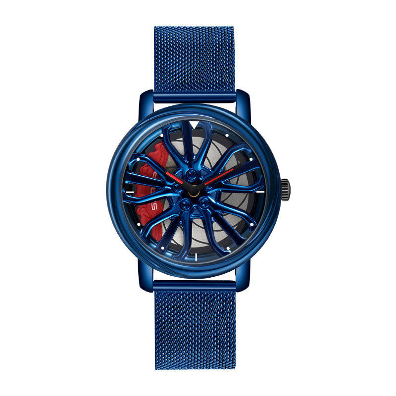 Sunda new fashion trend: hollow quartz watch, 3D Original & Authentic car wheel watches.