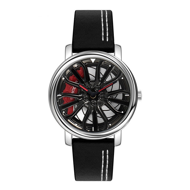 Sunda new fashion trend: hollow quartz watch, 3D Original & Authentic car wheel watches.