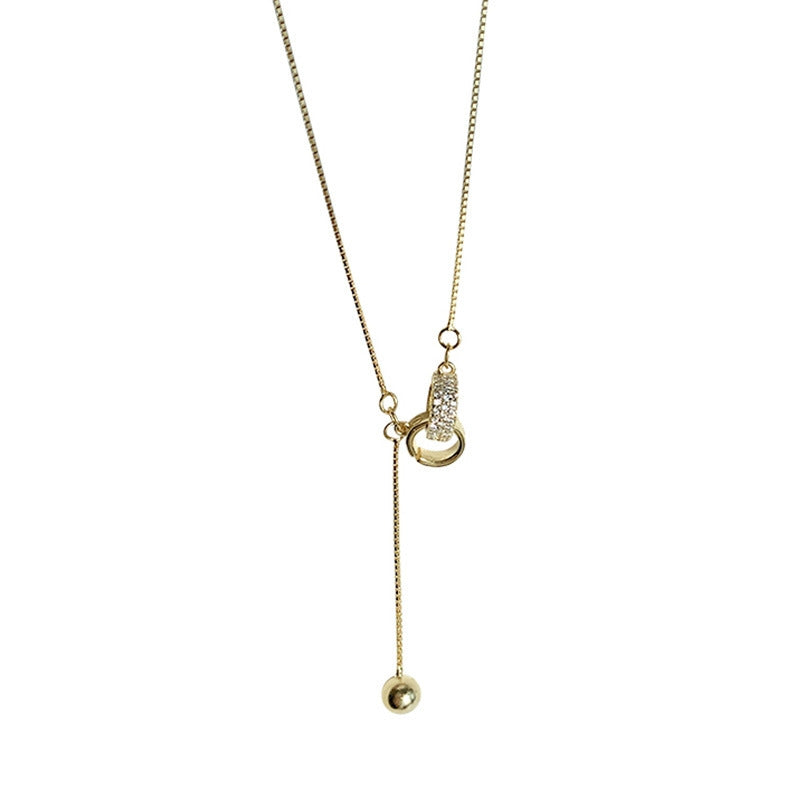 Fashion Double Ring Necklace Women's Light Luxury Niche Design