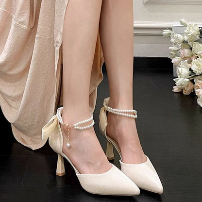 Fairy Style Bow, Graceful And Fashionable High Heels