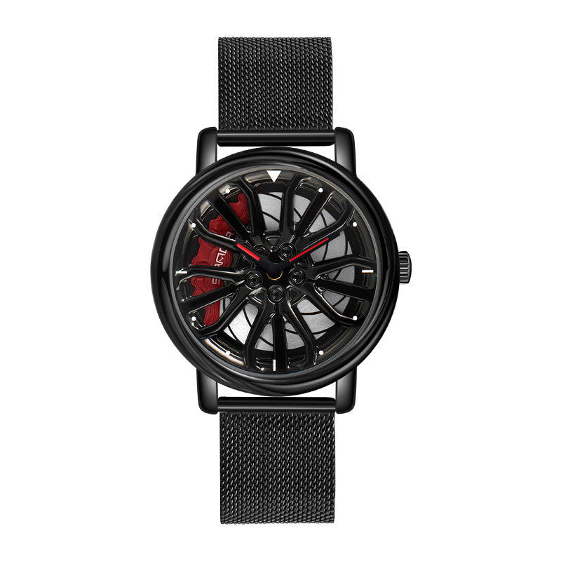 Sunda new fashion trend: hollow quartz watch, 3D Original & Authentic car wheel watches.