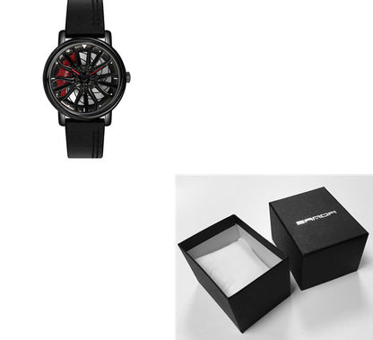 Sunda new fashion trend: hollow quartz watch, 3D Original & Authentic car wheel watches.