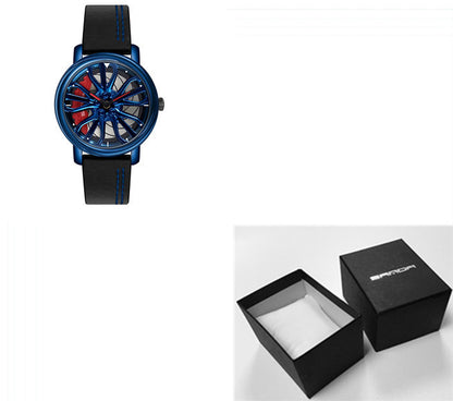 Sunda new fashion trend: hollow quartz watch, 3D Original & Authentic car wheel watches.