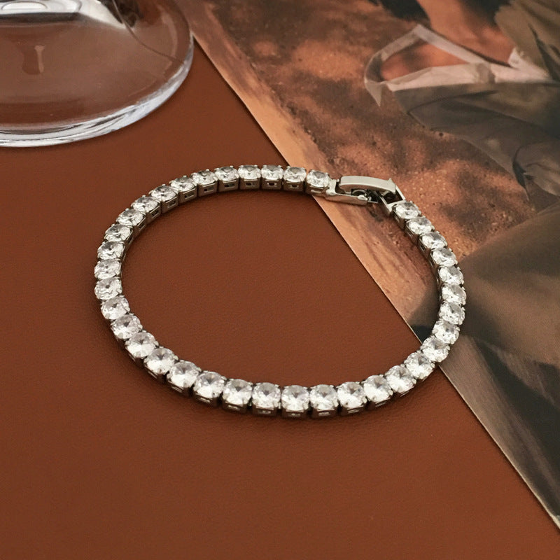 European And American Fashion Trendy Style Zircon Bracelet Copper