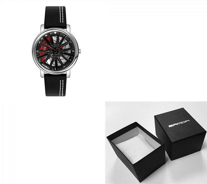 Sunda new fashion trend: hollow quartz watch, 3D Original & Authentic car wheel watches.