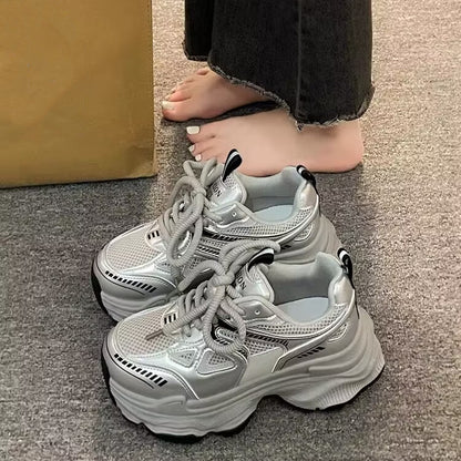 Platform Mesh Elevator Breathable All-matching And Lightweight Sports Casual Shoes
