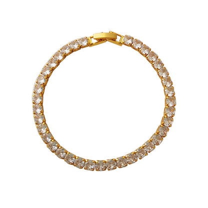 European And American Fashion Trendy Style Zircon Bracelet Copper