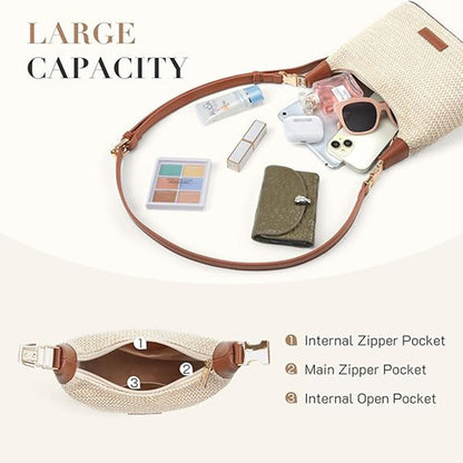 Simple Casual All-match Straw Shoulder Bag Crossbody Women's Bag