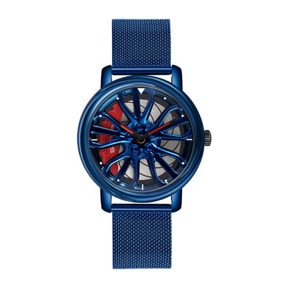 Sunda new fashion trend: hollow quartz watch, 3D Original & Authentic car wheel watches.