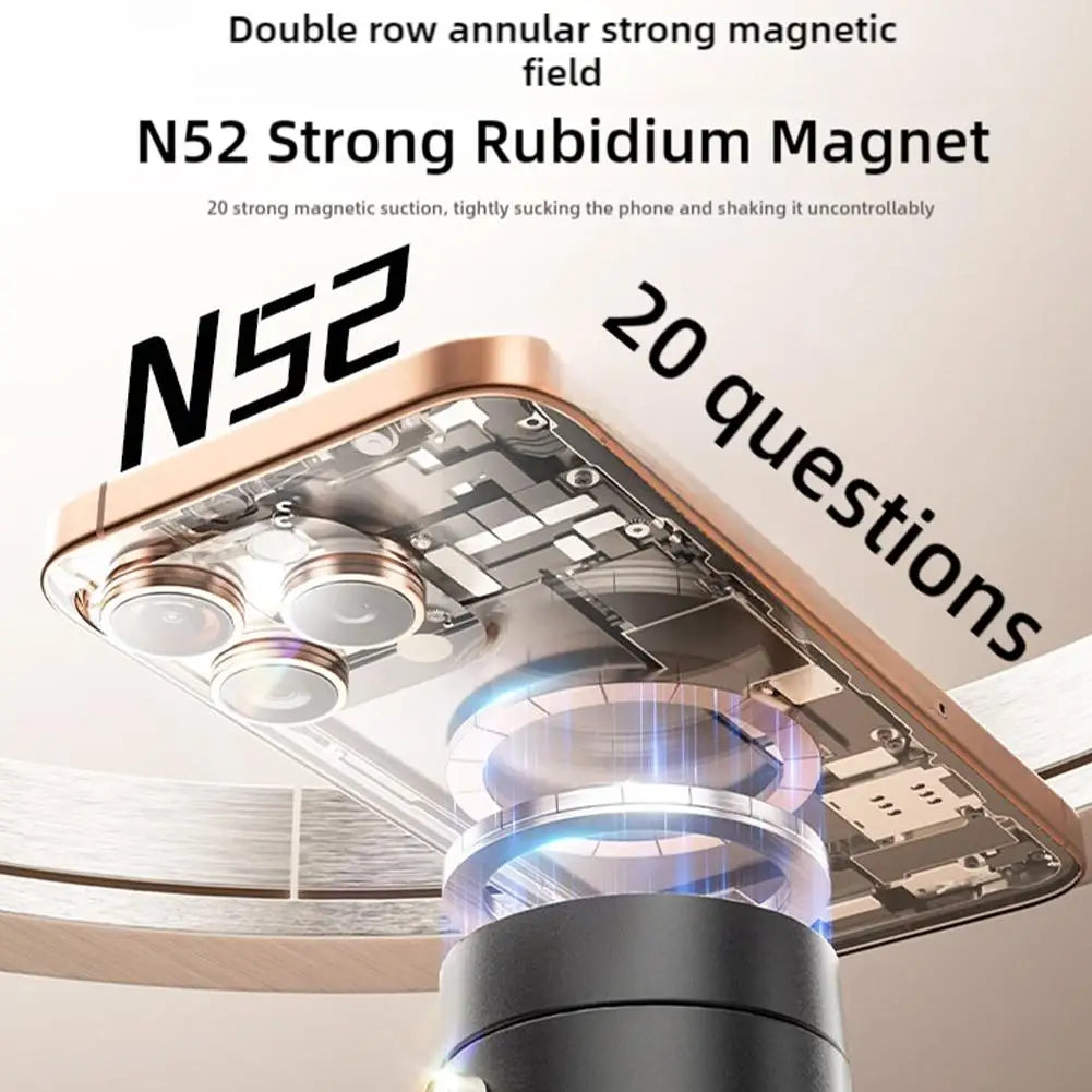 Vacuum Adsorption Magnetic Suction Cup Phone Mount Double Sided Hands-Free Magnetic Cell Phone Holder For Car/Gym/Mirror/Smoot