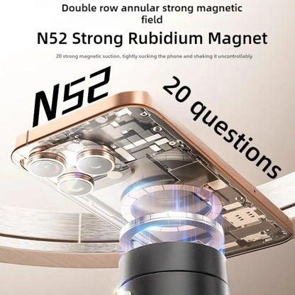 Vacuum Adsorption Magnetic Suction Cup Phone Mount Double Sided Hands-Free Magnetic Cell Phone Holder For Car/Gym/Mirror/Smoot
