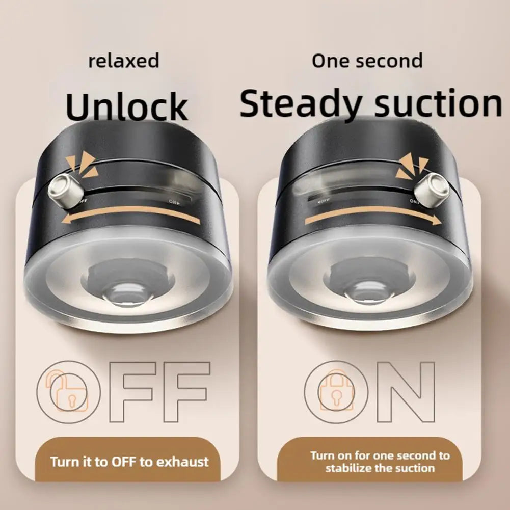 Vacuum Adsorption Magnetic Suction Cup Phone Mount Double Sided Hands-Free Magnetic Cell Phone Holder For Car/Gym/Mirror/Smoot