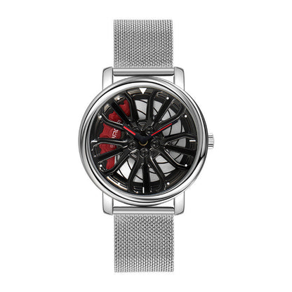 Sunda new fashion trend: hollow quartz watch, 3D Original & Authentic car wheel watches.