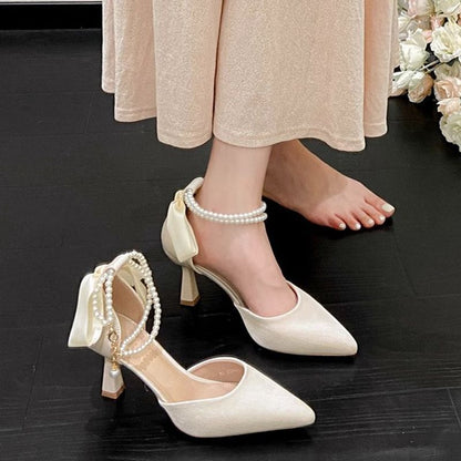 Fairy Style Bow, Graceful And Fashionable High Heels