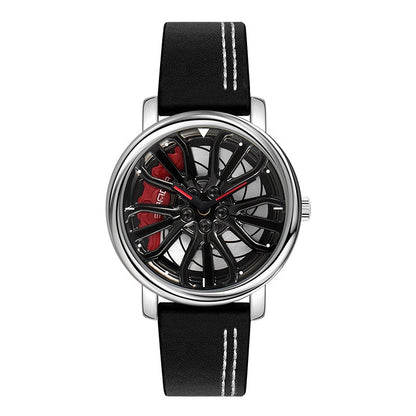 Sunda new fashion trend: hollow quartz watch, 3D Original & Authentic car wheel watches.
