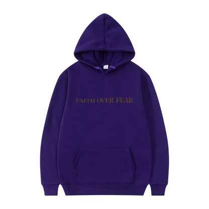 Hoodie Faith Fear Printed Sweatshirt