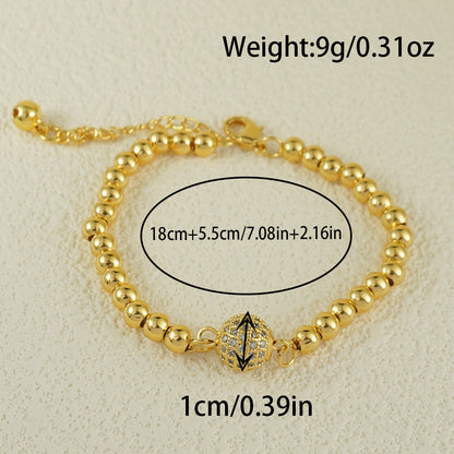 Copper Bracelet With Zircon Arabic Style Exquisite Daily Ornament Jewelry Accessories