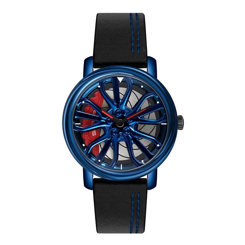 Sunda new fashion trend: hollow quartz watch, 3D Original & Authentic car wheel watches.