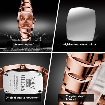 Tungsten Steel Quartz Watch Women's Watch Fashion